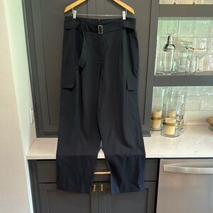 Lafayette 148 Black Cargo Trousers with Belt